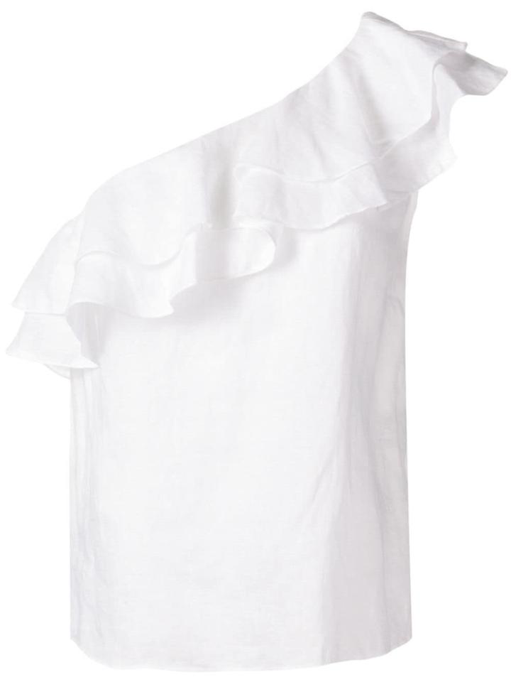 Isabel Marant Étoile One Shoulder Ruffle Top - White