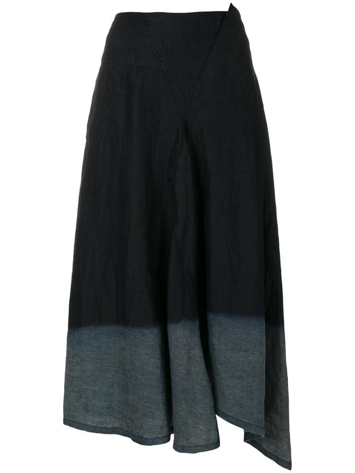 Y's High Waisted Midi Skirt - Blue