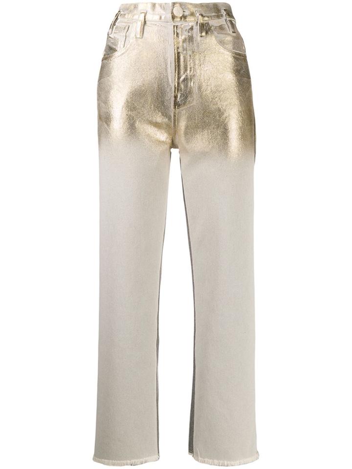 8pm Orsa Minore Gold-foil Jeans