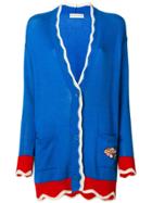 Etro Embroidered V-neck Cardigan - Blue