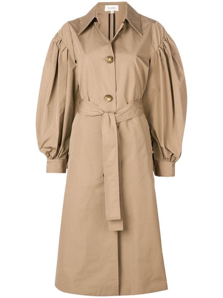 Isa Arfen Loose Oversized Trench Coat - Nude & Neutrals