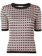 Marco De Vincenzo Patterned Knitted Top - Black