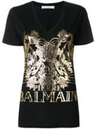 Pierre Balmain V-neck Logo T-shirt - Black