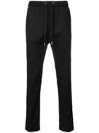 Les Hommes Urban Side Stripe Slim-fit Trousers - Black