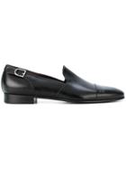 Edhen Milano Buckle Detail Loafers - Black