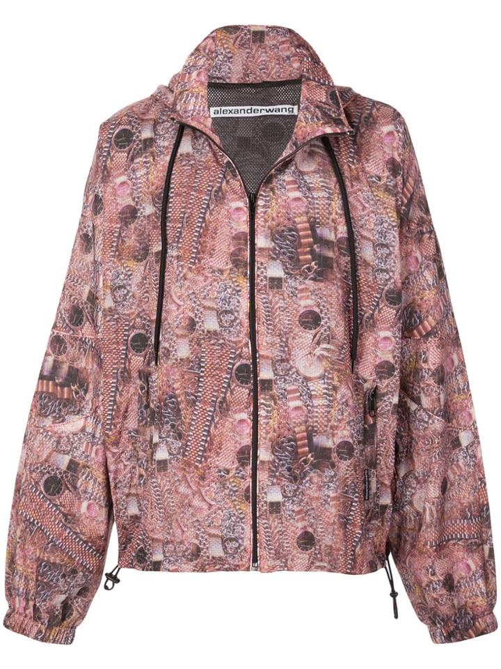 Alexander Wang Watch Print Track Jacket - Purple