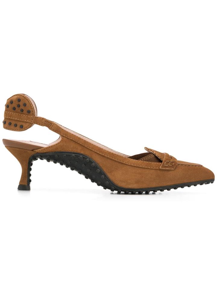 Tod's Tod's X Alessandro Dell'acqua Slingback Pumps - Brown
