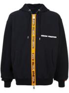 Heron Preston Logo Print Zipped Hoodie - Black