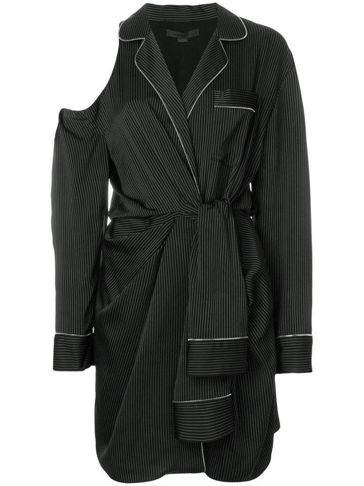 Alexander Wang Pinstriped Shirt Dress - Grey