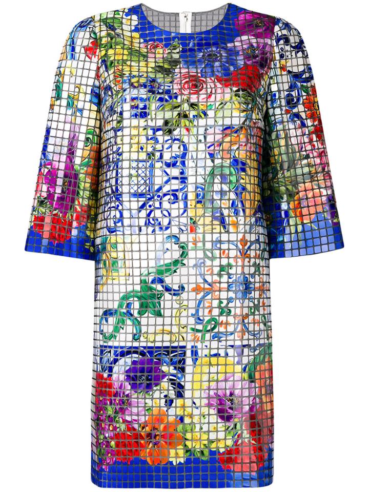 Dolce & Gabbana Mosaic Majolica Print Dress - Multicolour