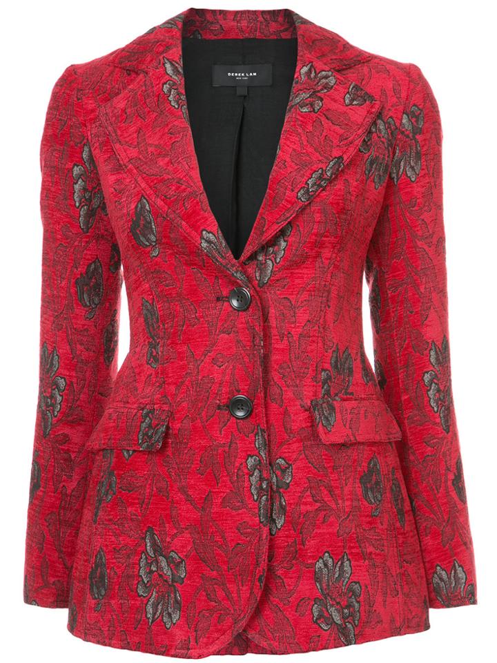 Derek Lam Notch Lapel Jacket With Flap Pockets - Red