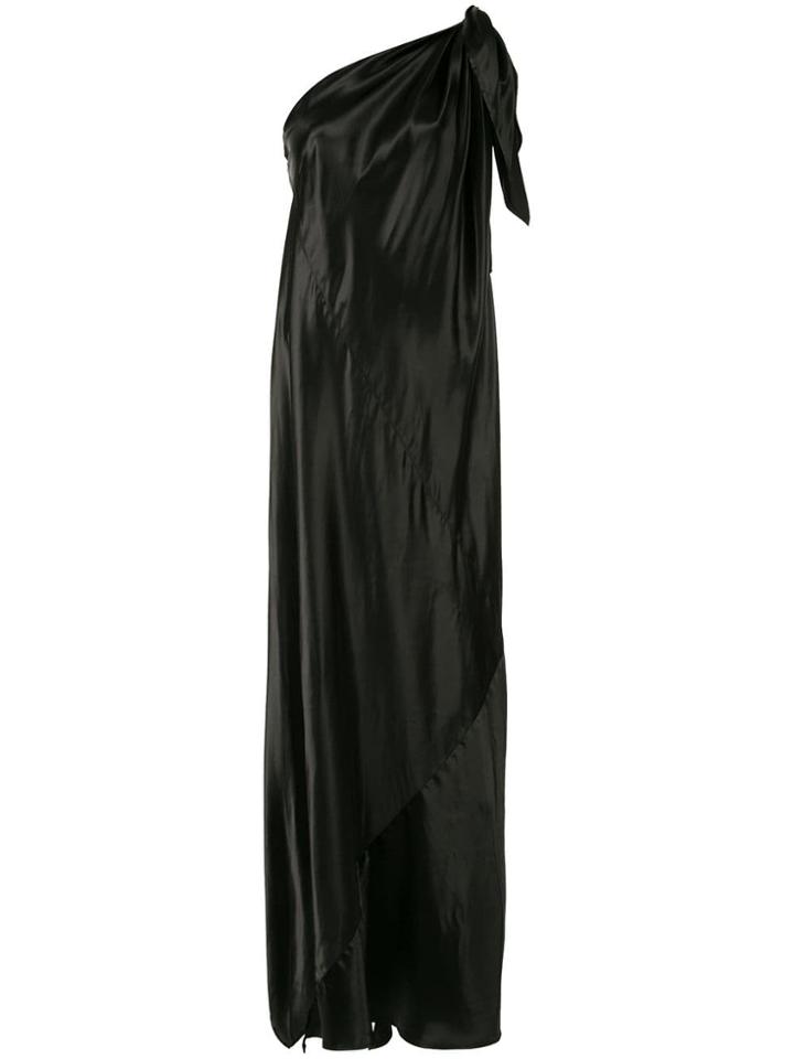 Mm6 Maison Margiela One Shoulder Evening Dress - Black