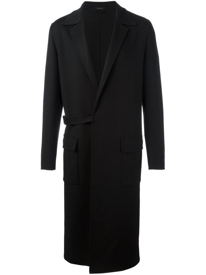 Jil Sander 'lennon' Coat, Men's, Size: 46, Black, Cashmere/virgin Wool