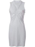T By Alexander Wang Sleeveless Keyhole Dress - Grey
