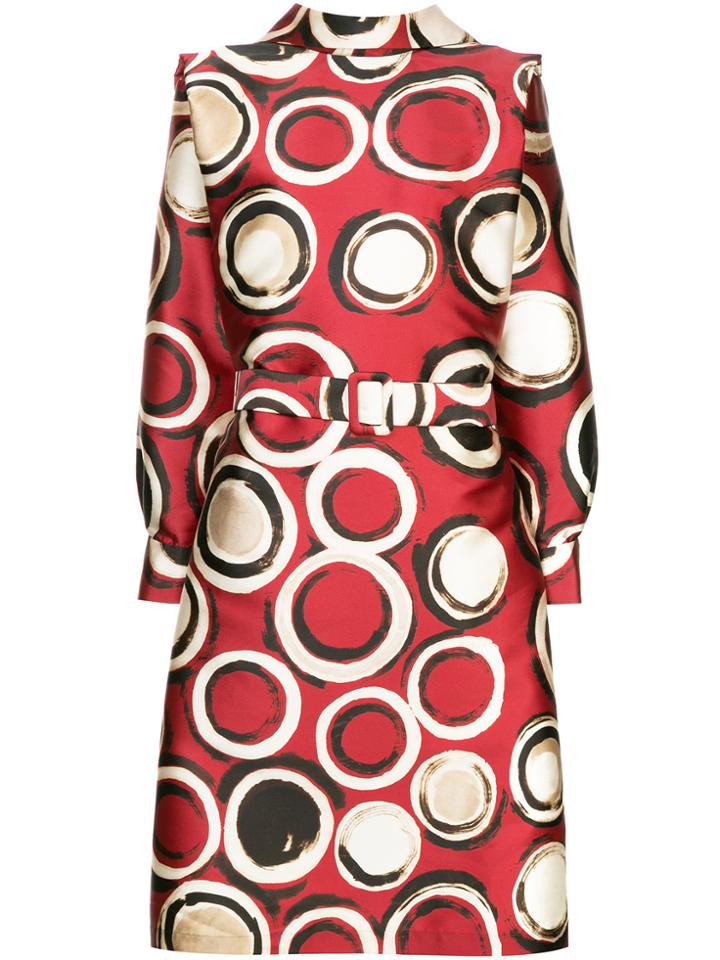 Julia Davidian Circle Print Reversible Shirt Dress - Multicolour