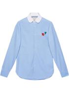 Gucci Pierced Heart Cotton Shirt - Blue