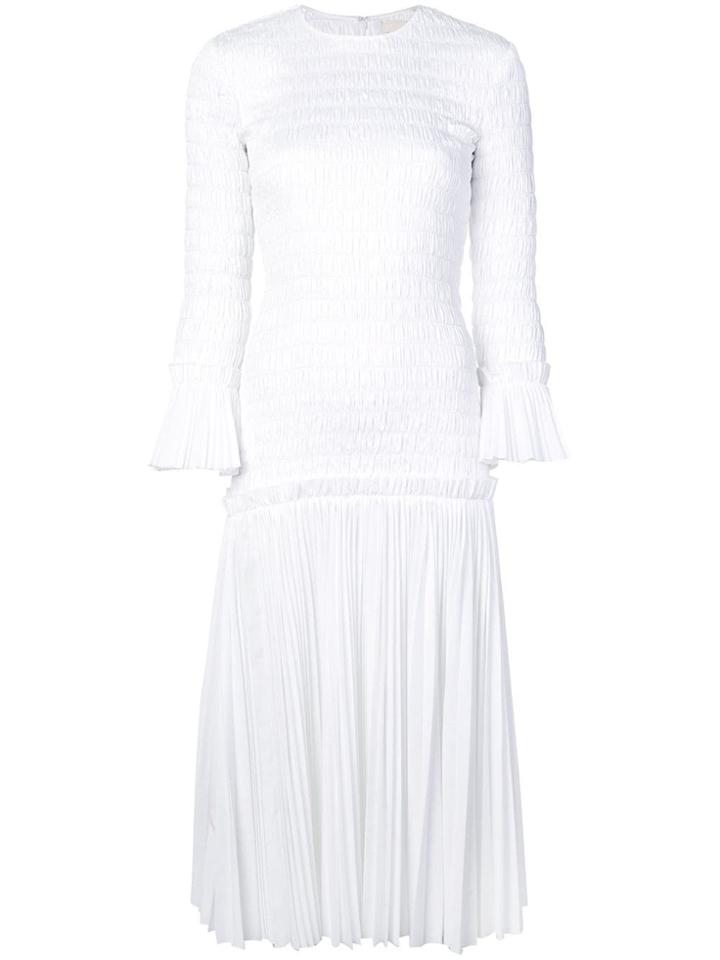 Khaite Ruched Midi Dress - White
