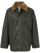 H Beauty & Youth Faux Fur Collar Jacket - Green