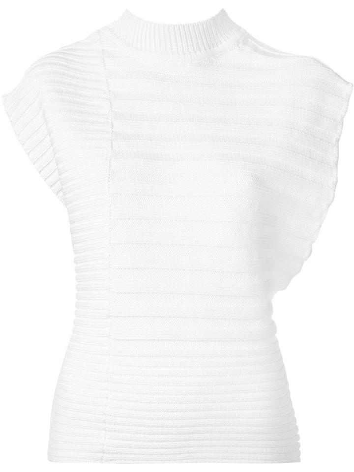 Marni - Cross Back Knit Top - Women - Cotton - 40, Nude/neutrals, Cotton