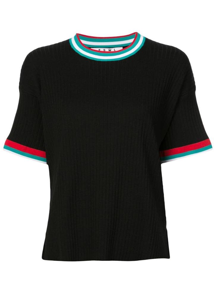Proenza Schouler Pswl Ribbed Knit Top - Black
