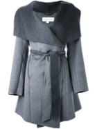 Michael Michael Kors Double-face Peaked Cardigan Coat, Women's, Size: Large, Grey, Acrylic/polyester/wool/other Fibers