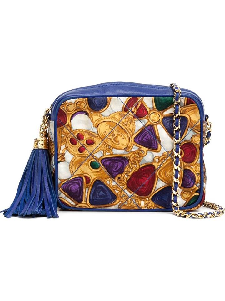 Chanel Vintage Gripoix Print Camera Bag