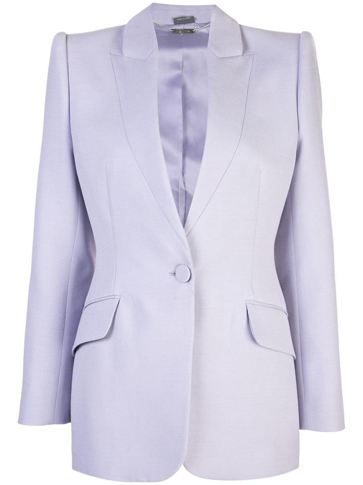 Alexander Mcqueen Structured Blazer - Purple