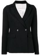 Gentry Portofino Woven Pinstripe Blazer - Black