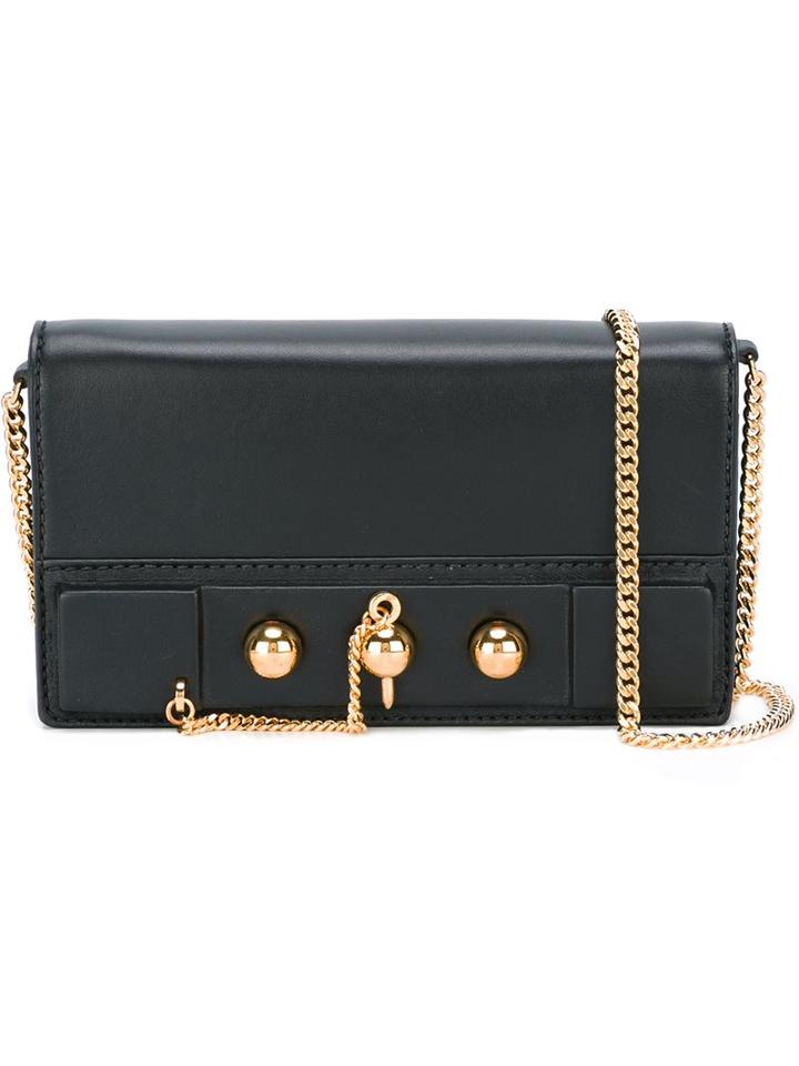 Anthony Vaccarello Gold-tone Detail Clutch, Women's, Black