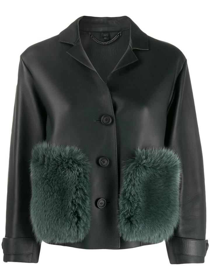 Burberry Pre-owned Cropped Leather Jacket - Black