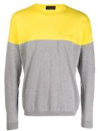 Roberto Collina Colour Block Sweater - Grey