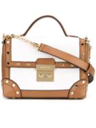 Michael Michael Kors - Studded Two-tone Shoulder Bag - Women - Leather - One Size, Women's, White, Leather