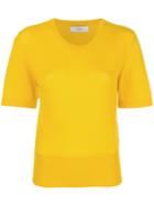 Pringle Of Scotland Short-sleeve Fitted Sweater - Yellow