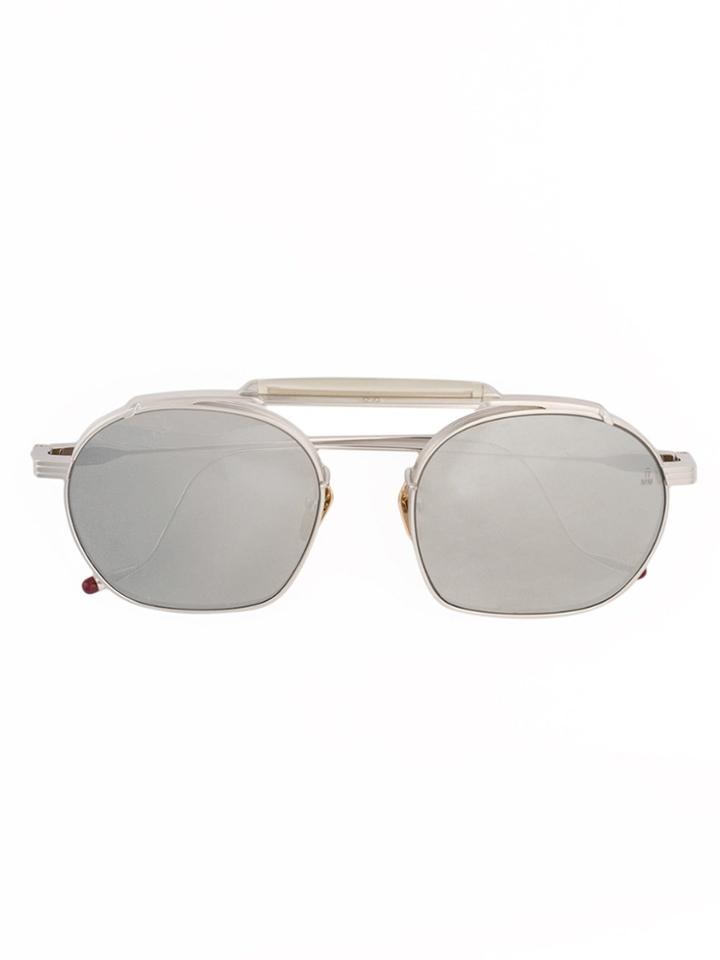 Jacques Marie Mage Aviator Frame Sunglasses - Metallic