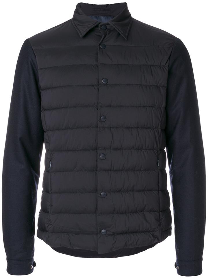 Herno Padded Front Coat - Blue