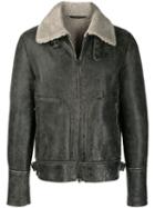 Salvatore Santoro Shearling Aviator Jacket - Grey