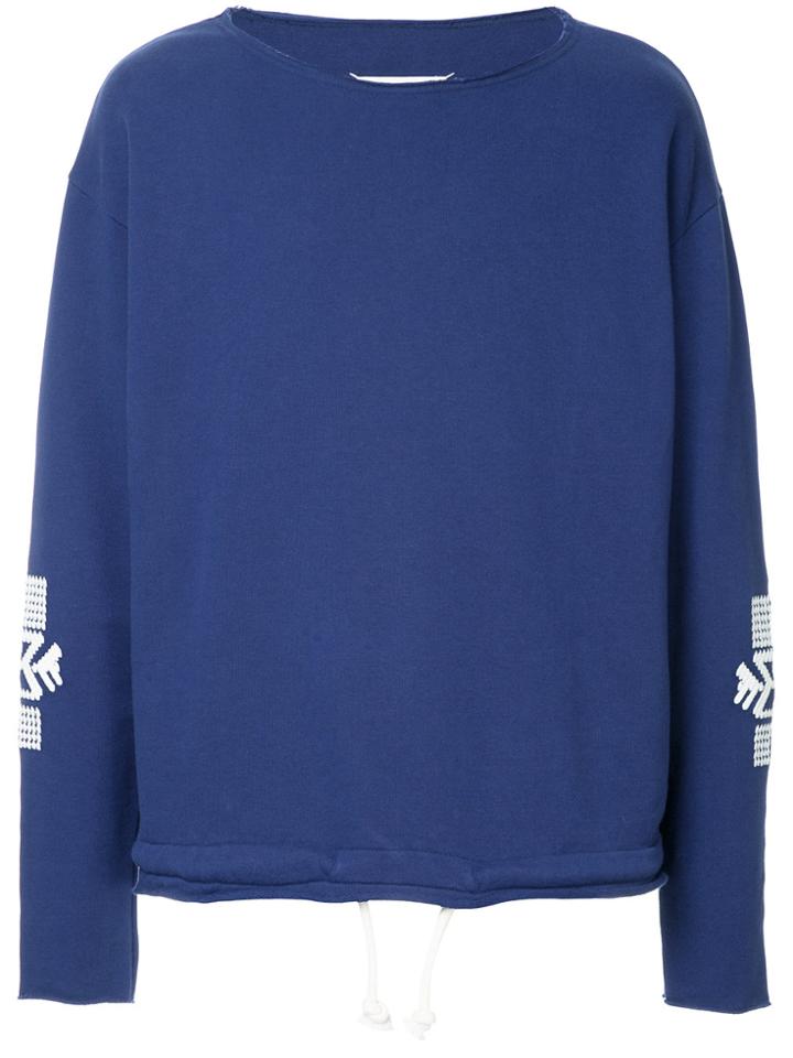 Maison Margiela Ethnic Embroidery Sweatshirt - Blue
