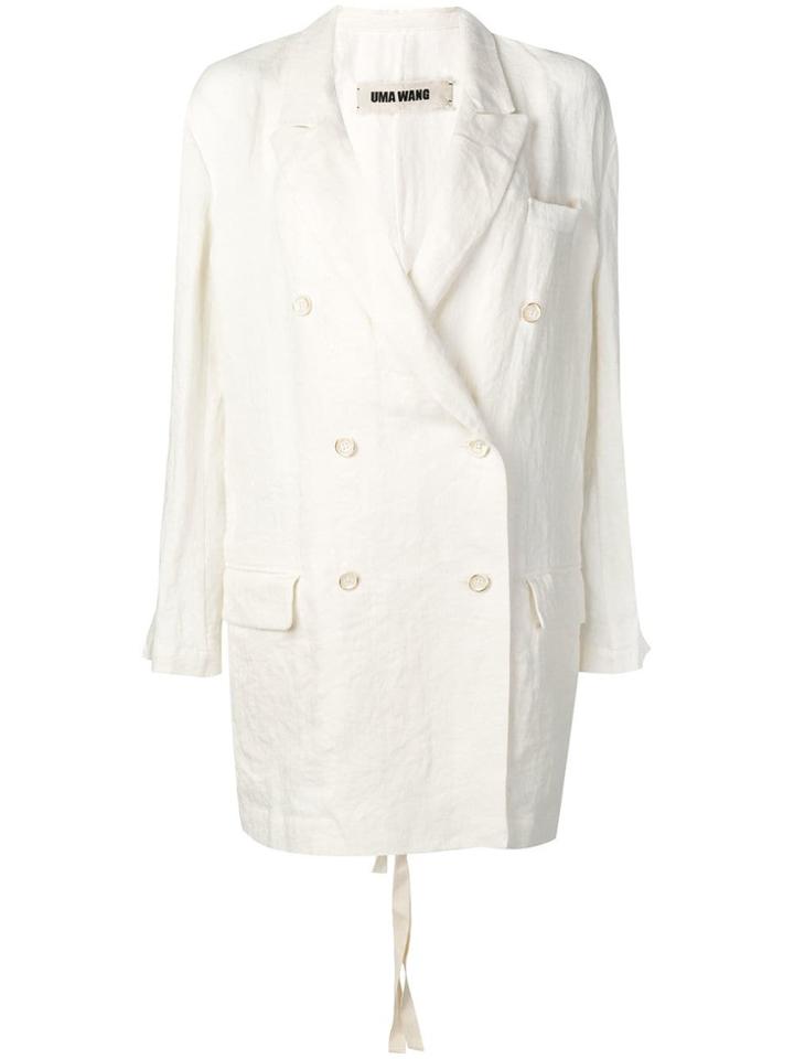 Uma Wang Double Breasted Blazer - Neutrals