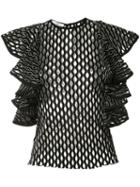 Beaufille - Desina Ruffle Tank Top - Women - Polyester/viscose - M, Black, Polyester/viscose