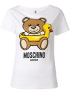 Moschino Swim Bear Print T-shirt, Women's, Size: Large, White, Cotton