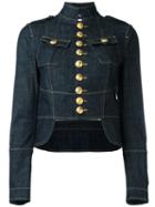 Dsquared2 Military Denim Jacket, Women's, Size: 40, Blue, Cotton/spandex/elastane