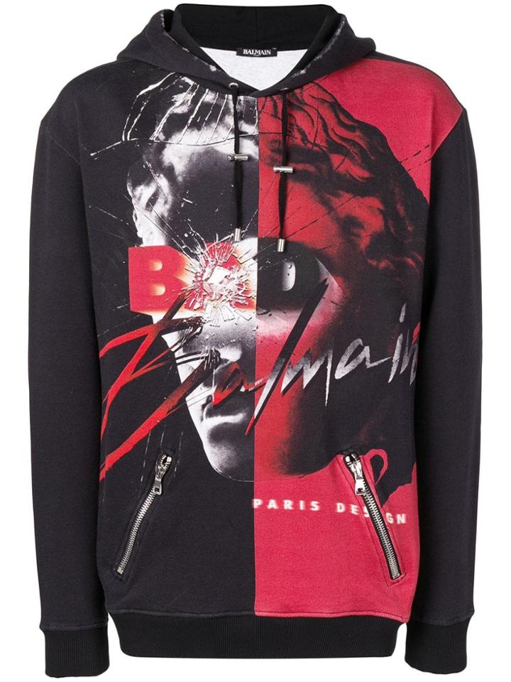Balmain Bad Print Hoodie - Black