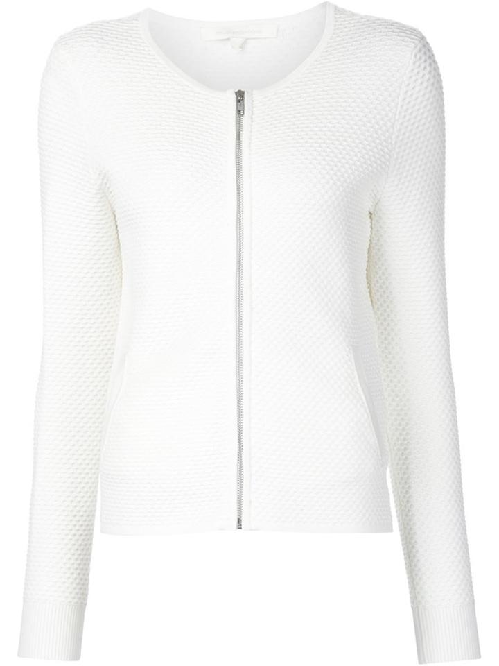 Jonathan Simkhai Collarless Front Zip Cardigan