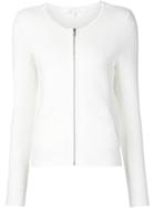 Jonathan Simkhai Collarless Front Zip Cardigan