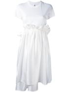 Comme Des Garçons Noir Kei Ninomiya Ruffle Waist T-shirt Dress - White