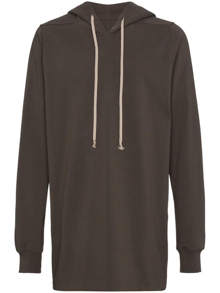 Rick Owens Drawstring Hooded Sweatshirt - Green