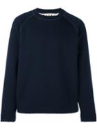 Marni Crew Neck Sweatshirt, Men's, Size: 50, Blue, Polyamide/virgin Wool
