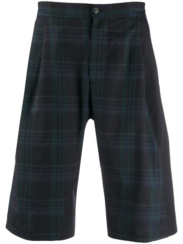 Stephan Schneider Checked Knee-high Shorts - Blue