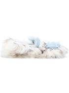 Prada Embellished Furry Loafers - White