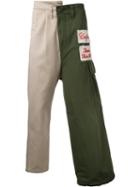 Maison Mihara Yasuhiro Combined Cargo Pants, Men's, Size: 48, Green, Cotton